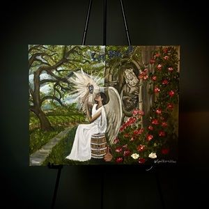 Original signed Acrylic Painting “Harmony of the Divine Vineyard” Tuscany, Italy